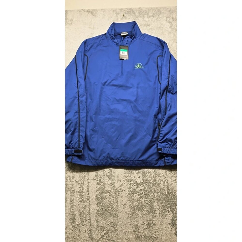 Nike Golf Dri Fit Pullover Windbreaker Mens X-Large Navy 1/4 Zip Swoosh Jacket